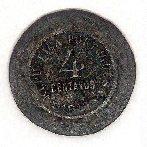 Moeda com Erro/Defeito 4 Centavos 1919