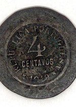 Moeda com Erro/Defeito 4 Centavos 1919
