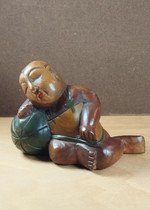 Buda Dormindo em Madeira Vintage