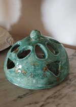 Luminária Porta Vela Cerâmica Artesanal