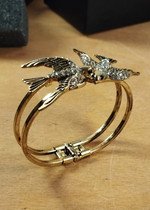 Pulseira Bracelete Andorinhas Douradas