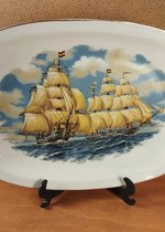 Travessa Porcelana Cenário Naval / Marítimo