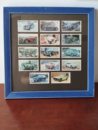 Quadros com Cartas Carros Antigos Emolduradas