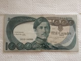 Nota Portugal 1000 Escudos 1968