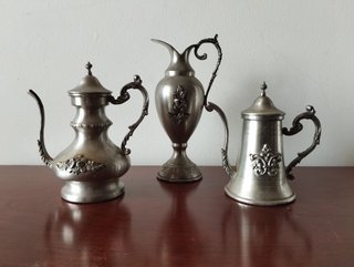 Conjunto 3 Peças Miniatura Estanho Puro